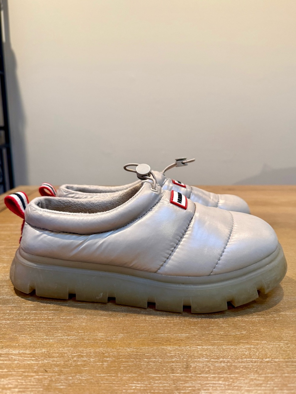 Hunter Madison Mule Women's Insulated Water Resistant Lt Natural Sz 8